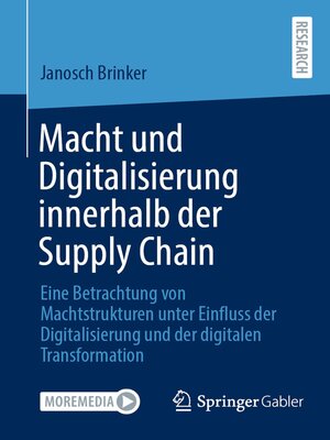 cover image of Macht und Digitalisierung innerhalb der Supply Chain